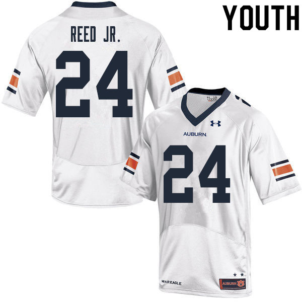 Auburn Tigers Youth Eric Reed Jr. #24 White Under Armour Stitched College 2020 NCAA Authentic Football Jersey UAG7174EK